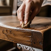 Application teinte et cire Application teinte et cire