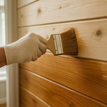 Application lasure bois intérieur
